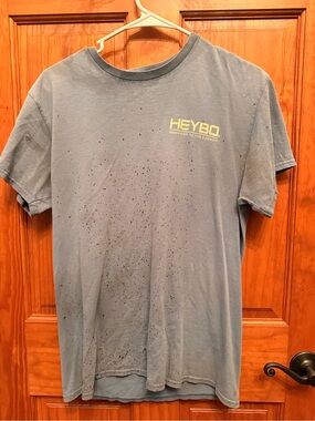 HEYBO Short Sleeve Crew Tee in Faded Blue